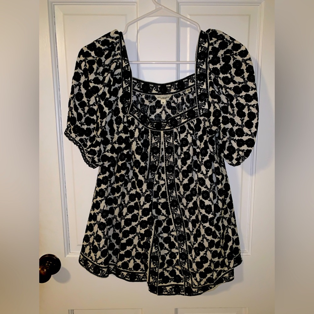 black and white shirt from max studios